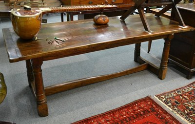 Lot 1336 - Reproduction oak refectory dining table