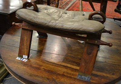 Lot 1346 - Leather covered camel seat