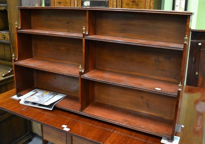 Lot 1351 - A 19th century mahogany dwarf waterfall bookcase