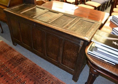 Lot 1378 - A 17th century five panel coffer