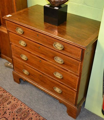 Lot 1382 - An early 19th century mahogany four height dressing chest