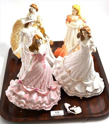 Lot 13 - Five Royal Worcester figures ";Mother & Child";, ";Special Occasion";, ";Celebration";, ";May...