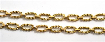Lot 55 - A 9ct gold fancy link necklace