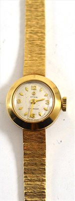 Lot 61 - A lady's 9ct gold wristwatch signed Cyma