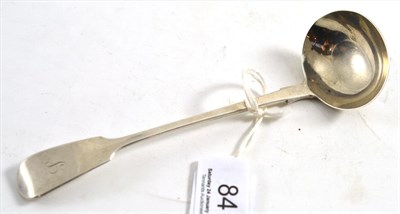Lot 84 - A Scottish Provincial silver toddy ladle, George Jamieson, Aberdeen 1849, Fiddle pattern,...