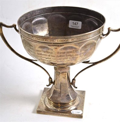 Lot 147 - Silver trophy cup