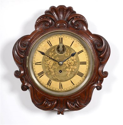 Lot 739 - An Unusual Scottish Mahogany Wall Timepiece with a Visible Balance Wheel Dial Display, signed...