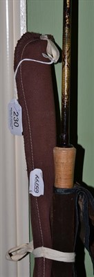 Lot 230 - Two graphite fly rods - Chas Burns hand built 2pce 9ft 'The Ure No.5/6' and Shimano 2pce 10ft...