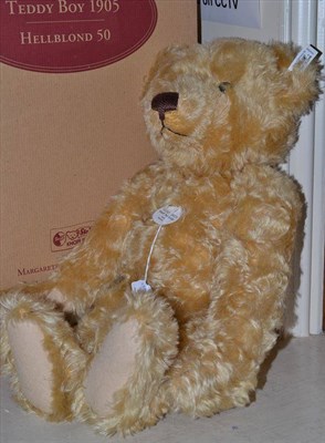 Lot 240 - A large Steiff blond mohair 'Replica 1905' teddy bear, in original box with certificate, 48cm