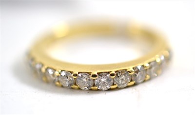 Lot 269 - A 14ct gold half eternity ring, approximately 0.50ct diamond weight