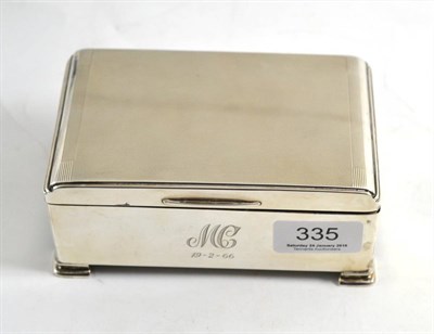 Lot 335 - A silver cigarette box