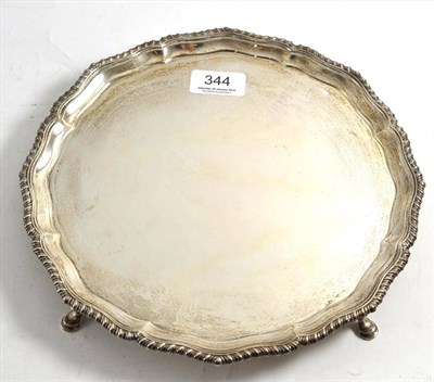 Lot 344 - A silver salver