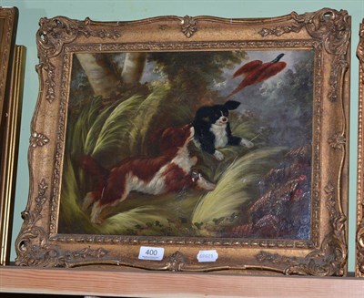 Lot 400 - After George Armfield, gun dogs with a pheasant, bears signature, oil on canvas