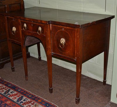 Lot 414 - A 19th century mahogany breakfront sideboard