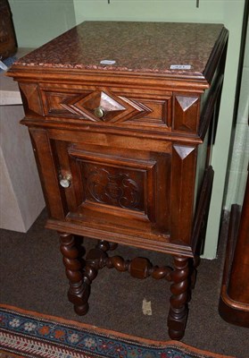 Lot 421 - Marble top pot cupboard