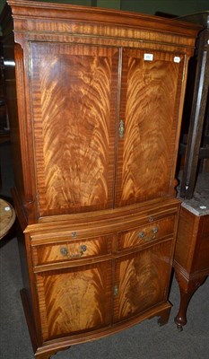 Lot 451 - Reproduction walnut drinks cabinet