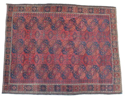 Lot 768 - Ersari Carpet Emirate of Bukhara, 19th century The madder field with three columns of...