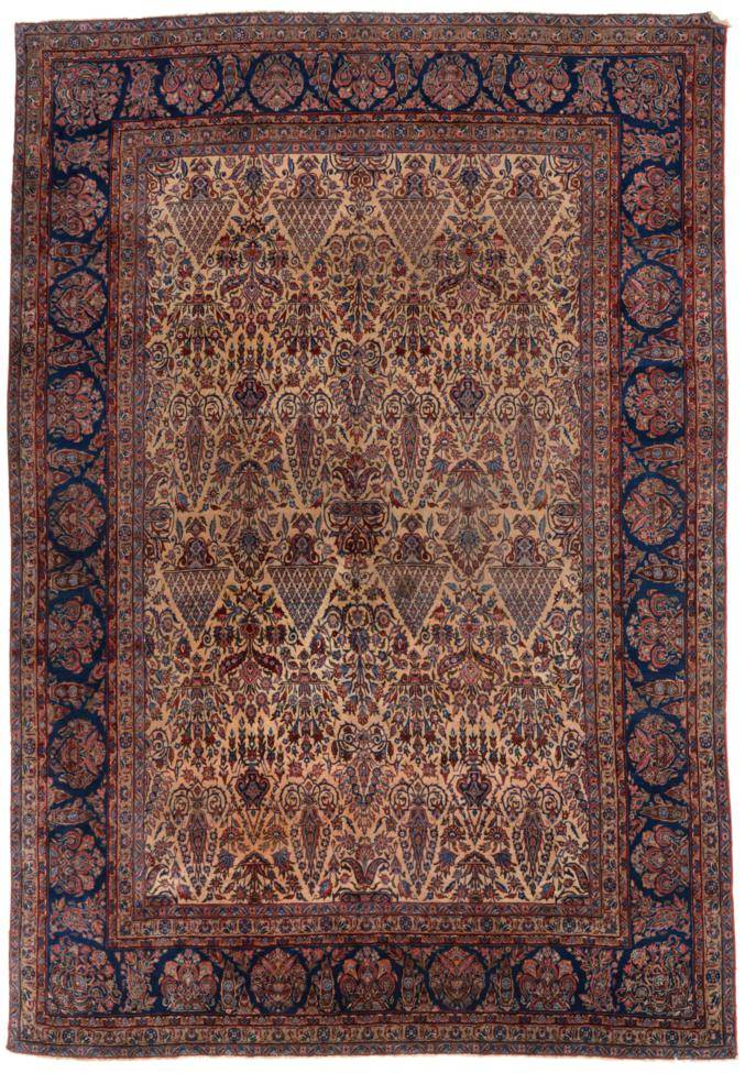 Lot 772 - Saroukh Carpet West Iran, circa 1930 The pale lemon field with a one-way design of stylised...