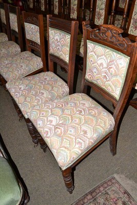 Lot 500 - Set of four mahogany dining chairs and a pair of dining chairs, all with matching upholstered seats