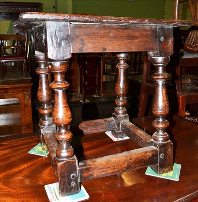 Lot 509 - An 18th century oak joint stool