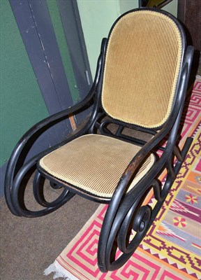 Lot 546 - A late 19th century bentwood rocking chair