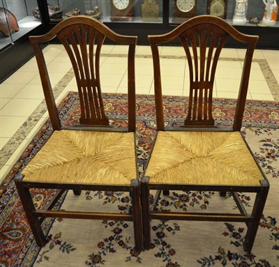 Lot 571 - Six rush seated provincial chairs and bedroom chair (7)