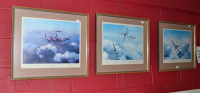 Lot 576 - Three RAF framed prints after Robert Taylor with pencil signatures