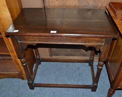 Lot 591 - A 17th century style stained oak table