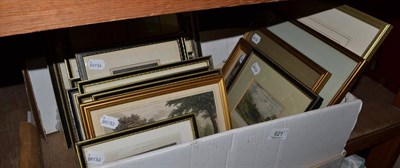 Lot 621 - Twenty framed book plates including Yorkshire views