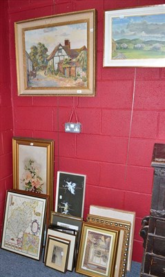 Lot 624 - A large quantity of assorted framed pictures and prints, modern woolwork etc