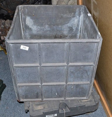 Lot 705 - Square lead panelled planter