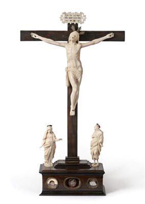 Lot 802 - Giovanni Antonio Gualterio (Rome, act.1582-1620): An Ivory of Christ Crucified, monogrammed and...