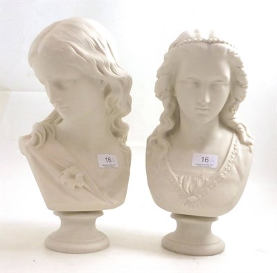 Lot 16 - Two Copeland Parian busts