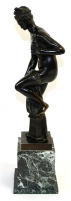 Lot 812 - After Giambologna (1529-1608): A Bronze Model of the Cesarini Venus, on a green marble base,...