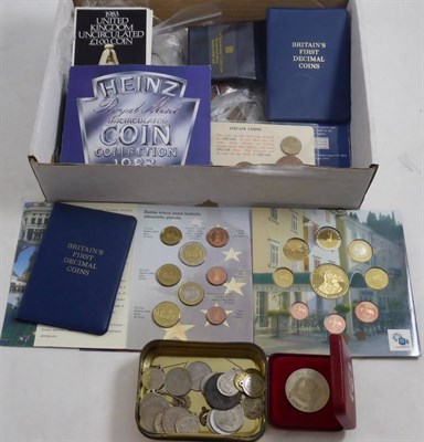 Lot 143 - A box of coins and medals