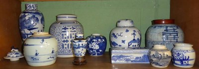 Lot 148 - A quantity of blue and white Oriental ceramics, jars and vases