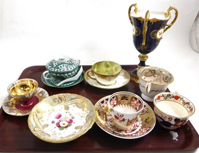 Lot 185 - A quantity of china including a Coalport vase, tea wares etc