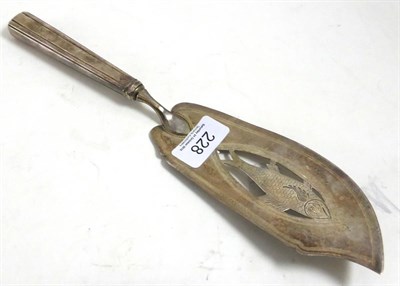 Lot 228 - George III silver fish slice, London 1803