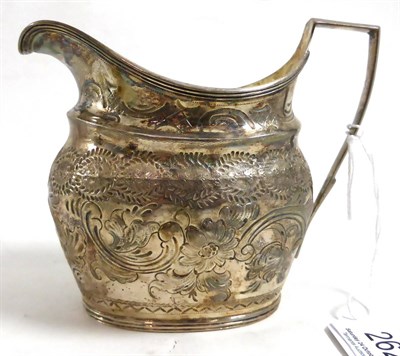 Lot 262 - George III silver cream jug, London 1801