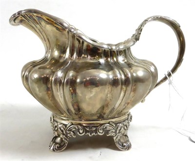 Lot 265 - Newcastle silver cream jug, marks worn