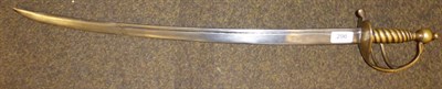 Lot 296 - A mid-18th century hanger to the Cumberland Militia, the blade with running fox mark initialled...