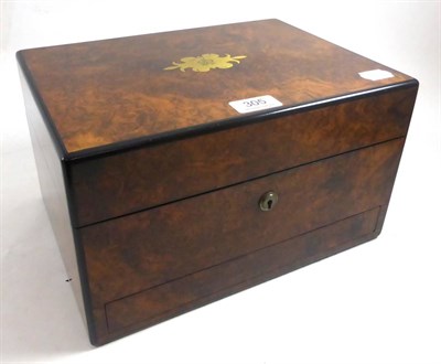 Lot 305 - Georgian rosewood jewel box (no contents)