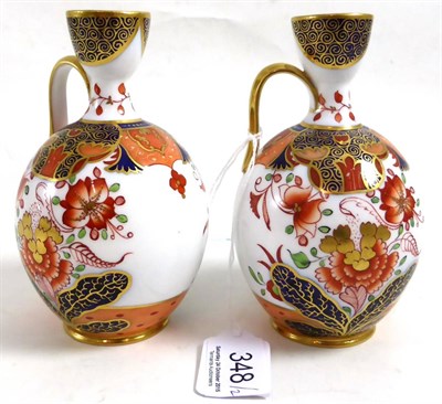 Lot 348 - Pair of Spode small ewer vases, pattern number 2942