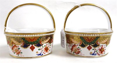 Lot 349 - Pair of Spode circular baskets, pattern number 967