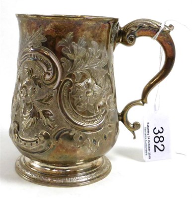 Lot 382 - George III silver mug, London 1788, with later decoration