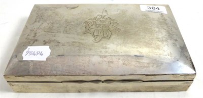 Lot 384 - A silver cigar box