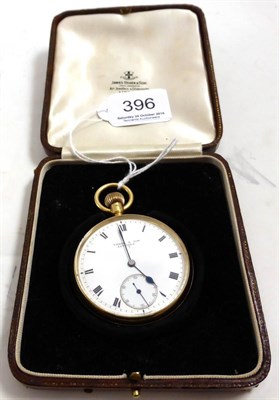 Lot 396 - An 18ct gold pocket watch, the dial signed Usher & Son, Lincoln