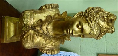 Lot 426 - A gilt bust of Empress Eugene