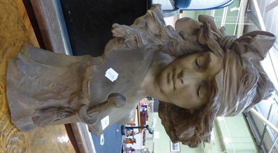 Lot 444 - A Victorian terracotta bust of Salome after Foretay