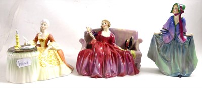 Lot 467 - Three Royal Doulton figures; ";Sweet Anne";, ";Sweet & Twenty"; and ";Meditation"